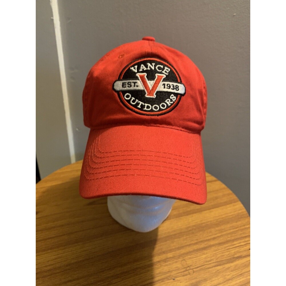 Vance Outdoors Red Hornaday Hat Mens Strapback Adjustable Cap Logo
